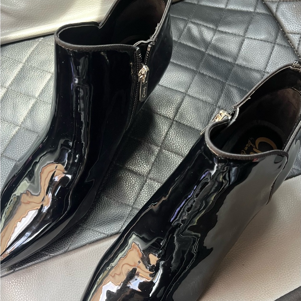 Circus by Sam Edelman Shiny Black Ankle Booties - Picture 4 of 13